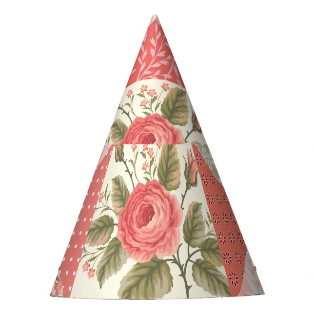 Chapéu De Festa Rosas Borboletas Sem Fios (Frente)