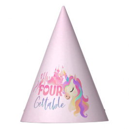 Chapéu De Festa Rosquinha Unicorn infeliz doce 4º aniversário