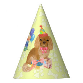 Chapéu De Festa Ruby Cavalier King Charles Spaniel Birthday