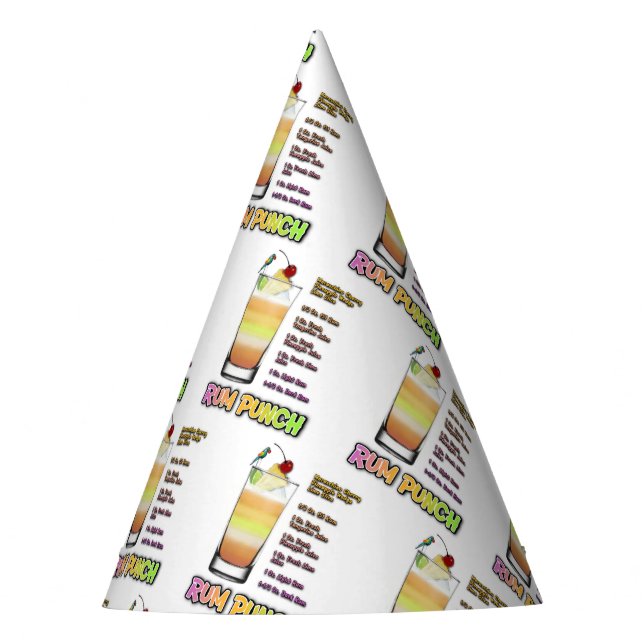 Chapéu De Festa RUM PUNCH Coquetel Recebe Arte (Frente)