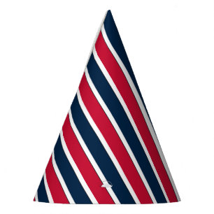 Chapéu De Festa RWB Beball Coord Stripes 1-PAPER PARTY HATS