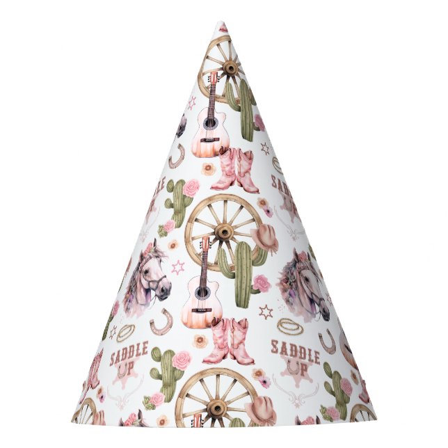 Chapéu De Festa Saddle Up Western Cowgirl Party Hat (Frente)