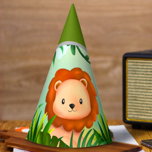 Chapéu De Festa Safari Birthday Lion (Criador carregado)