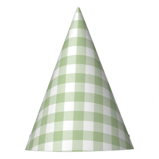 Chapéu De Festa Sage and White Buffalo Plaid Gingham