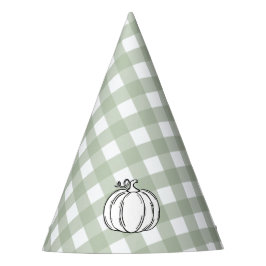 Chapéu De Festa Sage Green Gingham Pumpkin