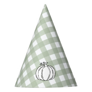 Chapéu De Festa Sage Green Gingham Pumpkin