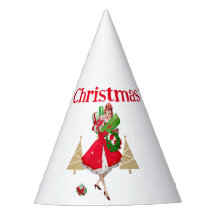 Saudações de Natal da Dama Vintage de 1950