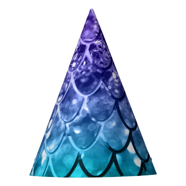 Chapéu De Festa Scales de Sereia nas Garotas do Unicórnio brilham  (Frente)