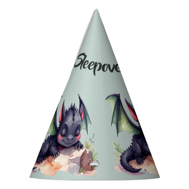 Chapéu De Festa Schlafender Drache mit grünen Flügeln  (Esquerda)