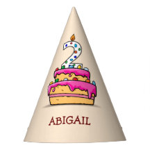 Segundo aniversário, 2 no Bolo Rosa Doce