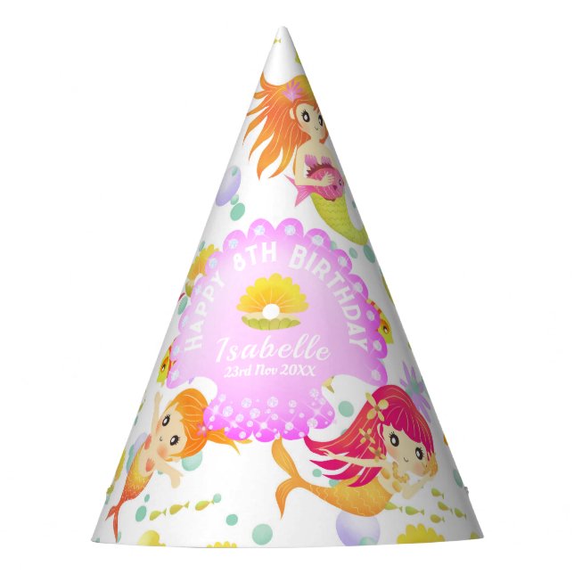 Chapéu De Festa Sereias Branco (Frente)