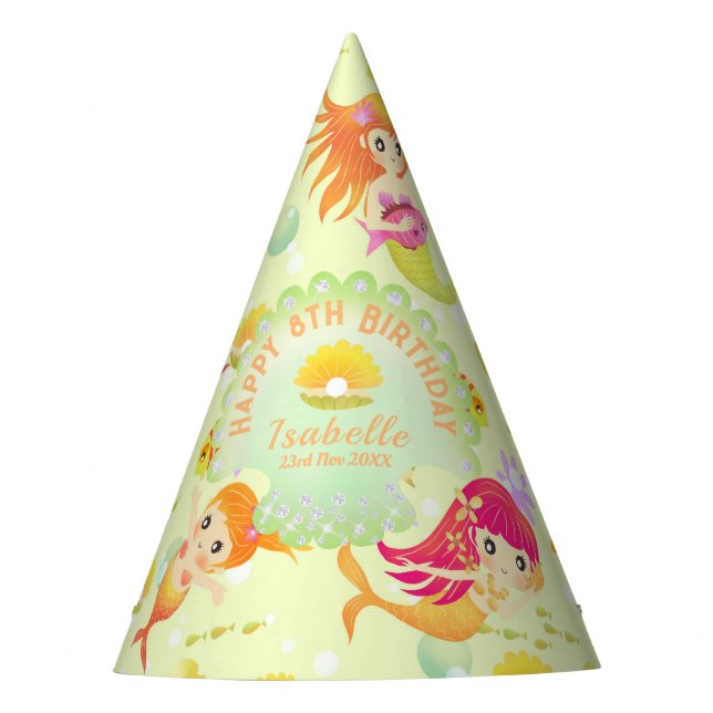 Chapéu De Festa Sereias Limão Verde (Frente)