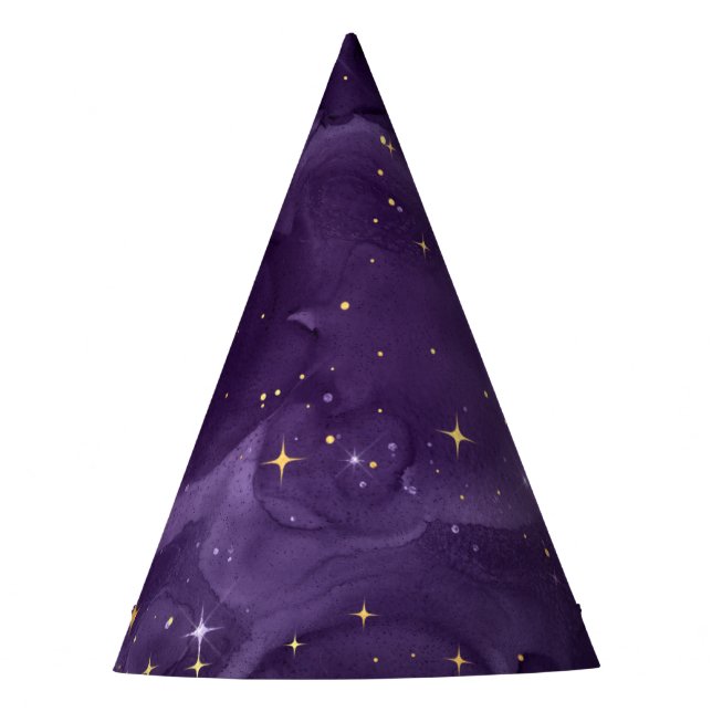 Chapéu De Festa Série Design Galáxia Roxa 8  (Frente)