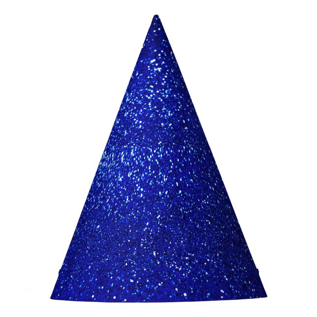Chapéu De Festa Shimmering Canvas Azul de Brilho (Frente)