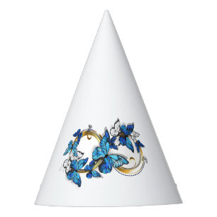 Chapéu De Festa Símbolo infinito de borboletas azuis Morpho