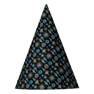 Chapéu De Festa Siphonophorae azul esverdeado