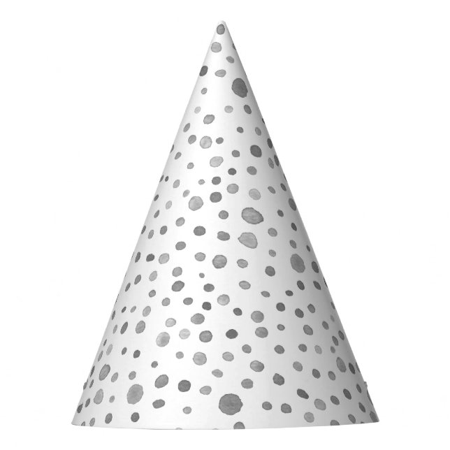Chapéu De Festa Slate Confetti Watercolor Party Hat (Frente)