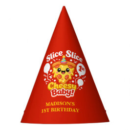 Chapéu De Festa Slice Slice Cheesy Baby Pizza 1st Birthday Party
