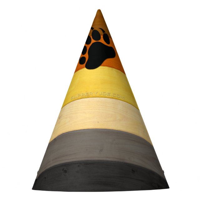 Chapéu De Festa SlipperyJoe's Bear Pride sinaliza textura de madei (Frente)