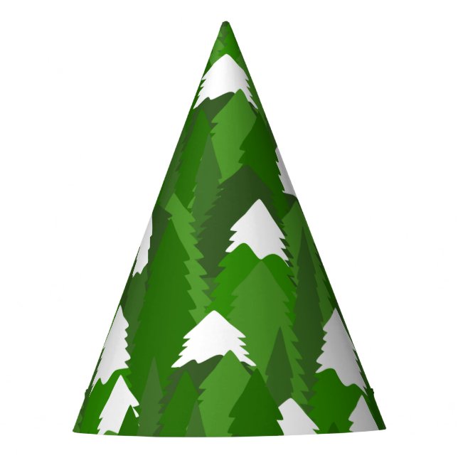 Chapéu De Festa Snowy Pine Forest (Frente)