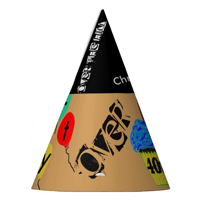 Chapéu De Festa Sobre qualquer marco do aniversário de 40 anos Hil (Esquerda)