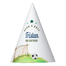 Chapéu De Festa Soccer “Born Two Ball” Second Birthday
