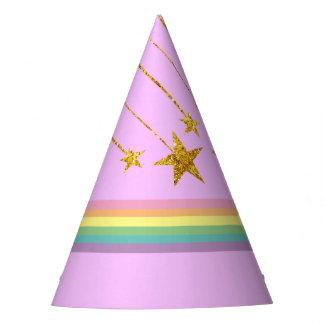 Chapéu De Festa Sparkle Rainbow Unicorn Party Hat