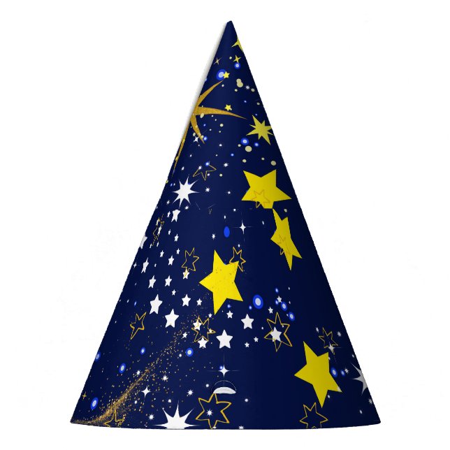 Chapéu De Festa Starry Night Dark Blue Sky Party Hat (Esquerda)