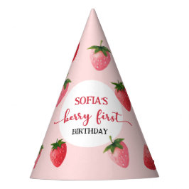 Chapéu De Festa Strawberry Berry Primeiro Aniversário