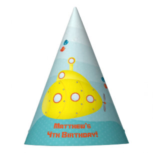 Chapéu De Festa Submarino do amarelo do mar profundo