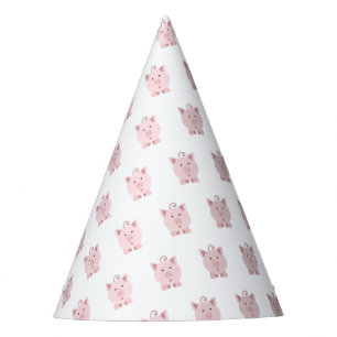 Chapéu De Festa Suíno Rosa, Cujo Cachorro Surpreende