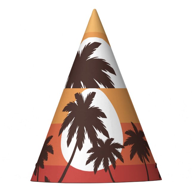 Chapéu De Festa Sunset Tropical Palm Beach (Frente)
