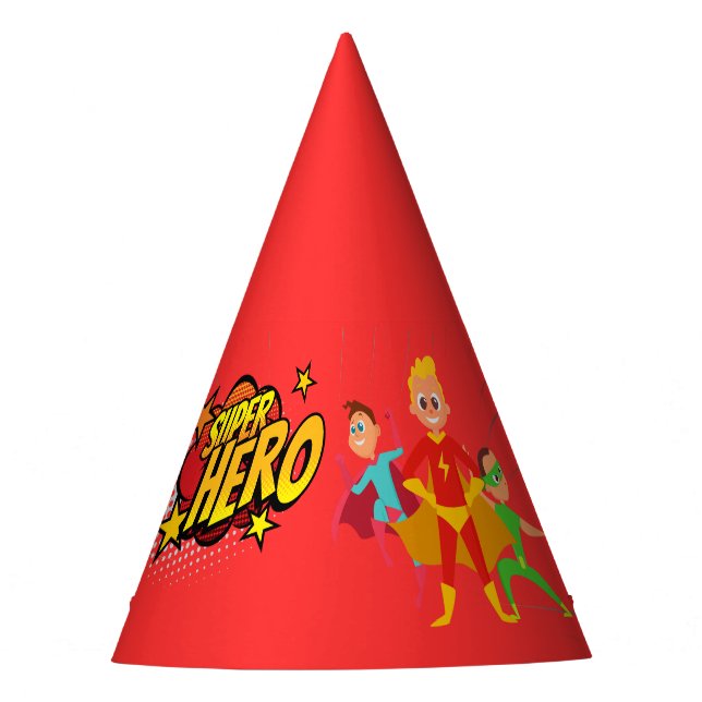 Chapéu De Festa Super Hero Party Hat (Frente)