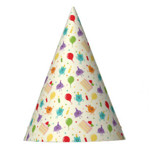 Chapéu De Festa Super Simples Padrão de Bumble Nums Birthday Cak