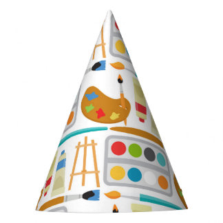 Chapéu De Festa Suprimentos de arte coloridos - Padrão de pintura 