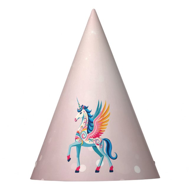 Chapéu De Festa Swirling Unicorn (Frente)