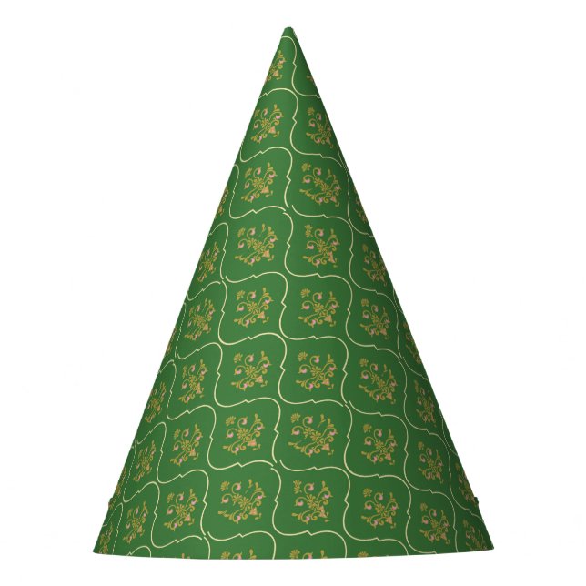 Chapéu De Festa Tapeçaria Verde (Frente)