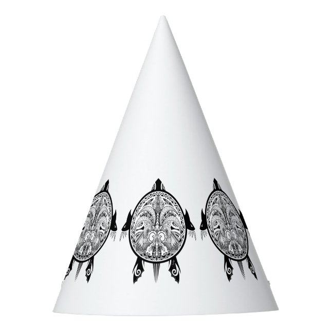 Chapéu De Festa Tatuagem Tribal Turtle (Frente)