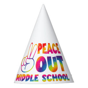 Chapéu De Festa Tchau Escola de Ensino Médio Tie Dye Último Dia de