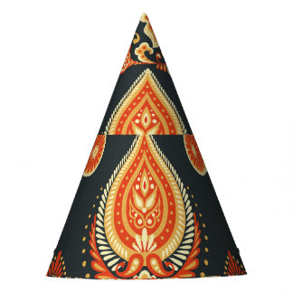 Chapéu De Festa Tecido Étnico Paisley Oriental