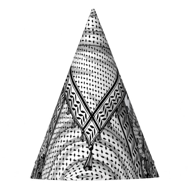 Chapéu De Festa Tecido Tradicional do Keffiyeh Scarf Palestino (Frente)