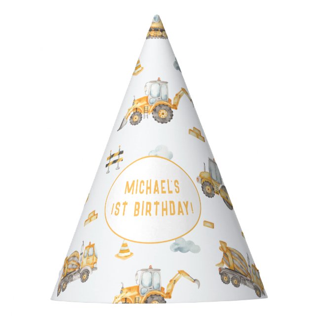 Chapéu De Festa Tema de construção (Frente)