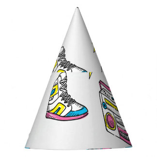 Chapéu De Festa Tema do skate de rádio dos tênis de vintagem