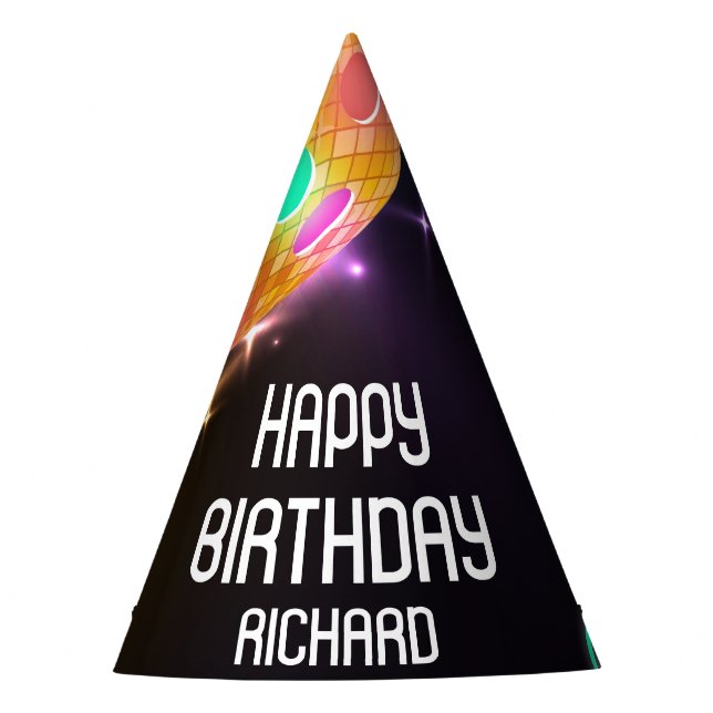 Chapéu De Festa Tema Neon Esportes de Pickleball Festa com Bola de (Frente)