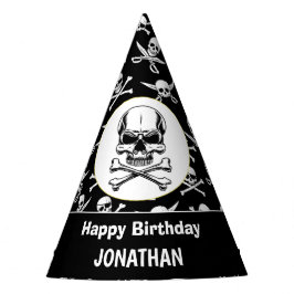 Chapéu De Festa Tema Pirata Crânio Adulto de Partido. Navios Skull