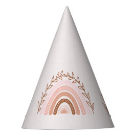 Chapéu De Festa Terracotta Boho Rainbow Birthday