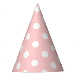 Chapéu De Festa Teste padrão de bolinhas cor-de-rosa e branco