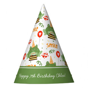 Chapéu De Festa Texto de Sorriso de Padrão de Sapo Bonito Feliz An