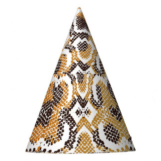 Chapéu De Festa Textura de impressão de animais de Cobra de Leopar