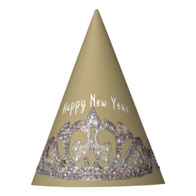 Chapéu De Festa Tiara Print New Year Party Hat (Frente)